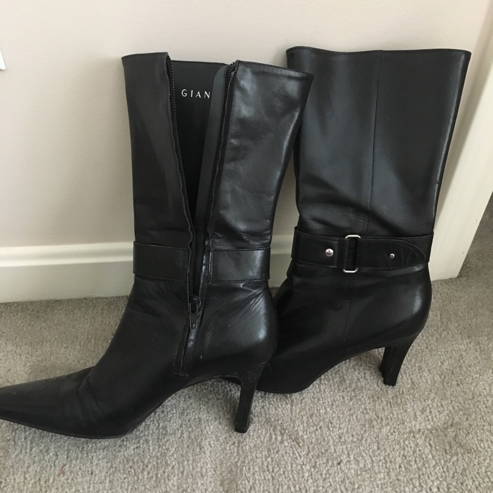 Giani Bini Mid calf black with silver buckle